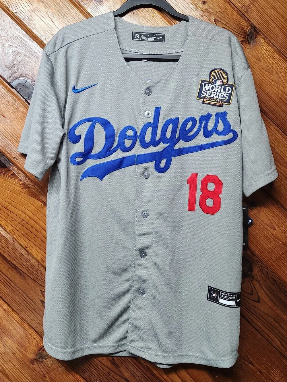 Yamamoto#18 2024 LA Dodgers World Series Jersey